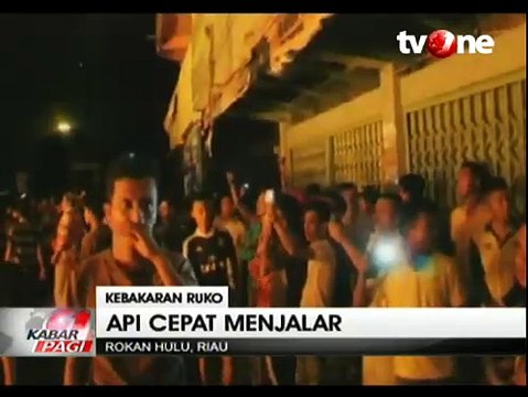 Belasan Ruko di Rokan Hulu Ludes Dilalap Api