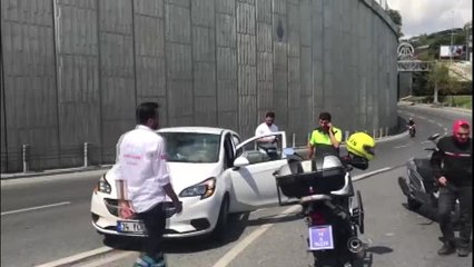 Beşiktaş'ta Otomobille Motosiklet Çarpıştı: 1 Yaralı