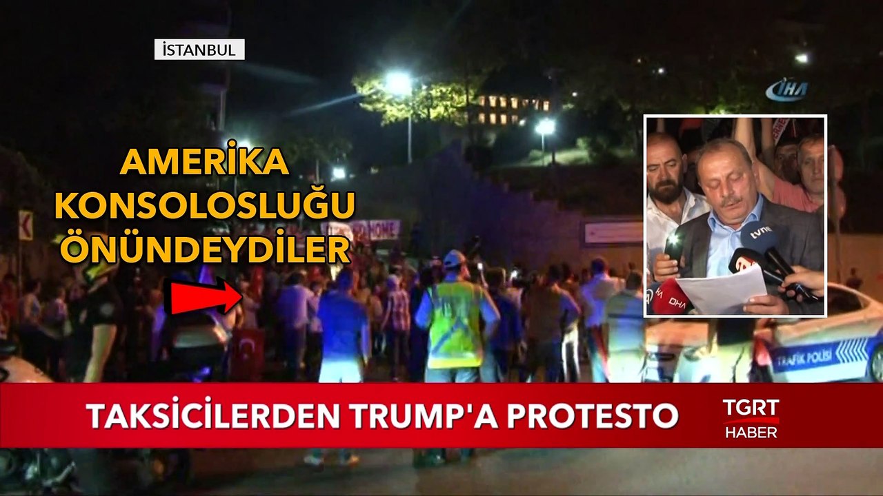 Taksicilerden Trump'a Protesto