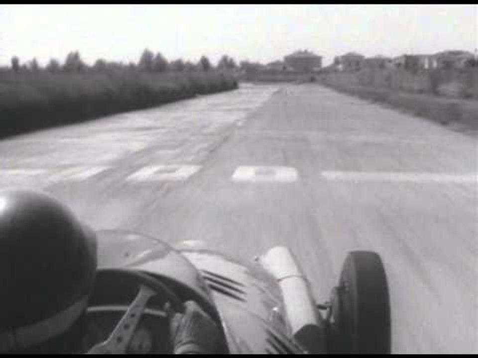 Onboard with Juan Manuel Fangio testing Maserat...