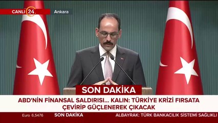 İbrahim Kalın konuşuyor