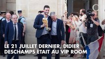 PHOTOS. Moment complice pour Nagui et Didier Deschamps dans les tribunes du match Monaco-Lille