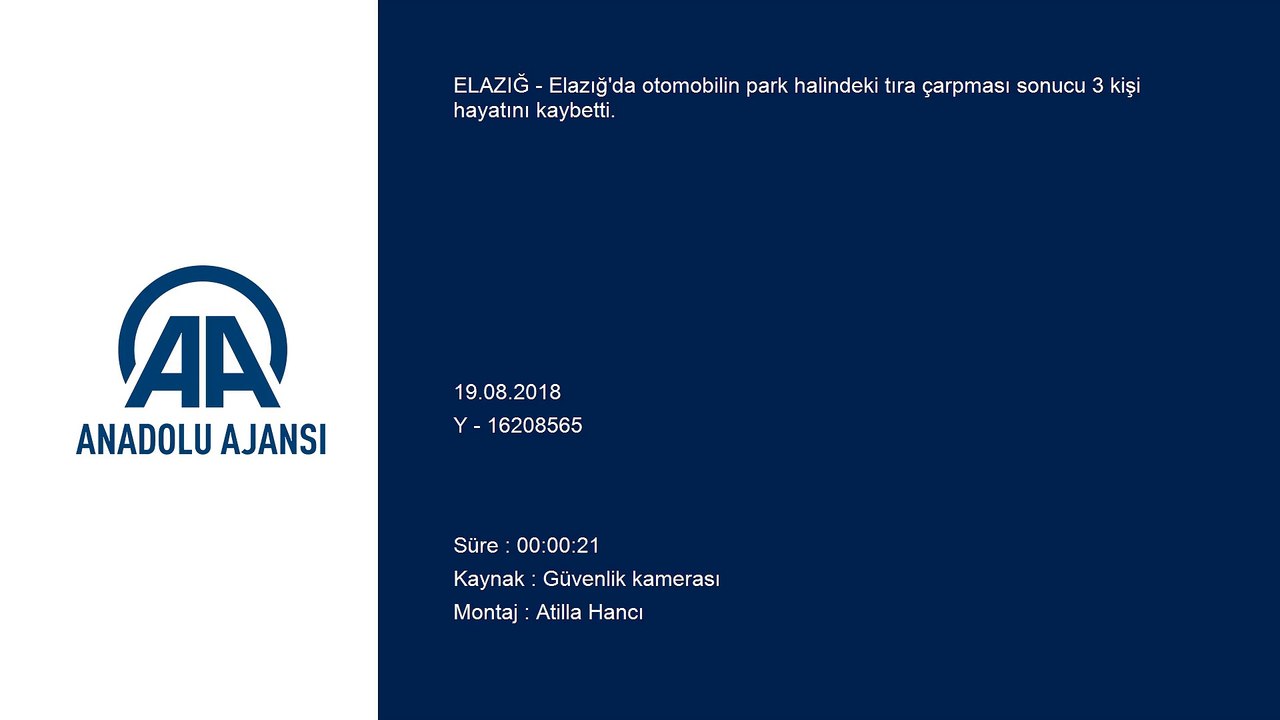 Trafik kazası: 3 ölü - ELAZIĞ