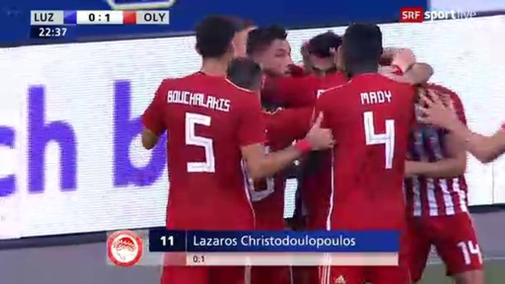 0-1 Lazaros Christodoulopoulos AMAZING Goal - Luzern vs Olympiakos Piraeus  - 16.08.2018 [HD] - video Dailymotion