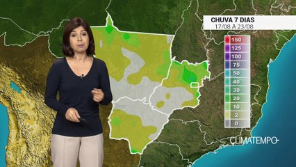 Acumulado de chuva para o BR nos próximos dias