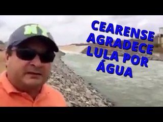 Cearense registra água chegando no sertão