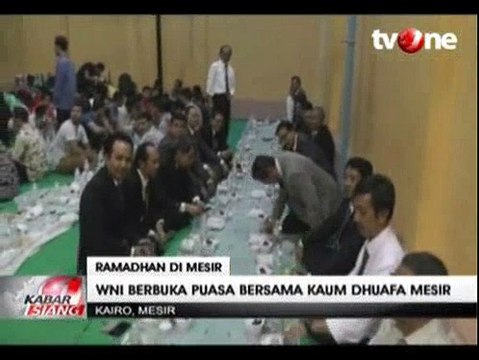WNI di Mesir Gelar Buka Puasa Bersama Kaum Duafa