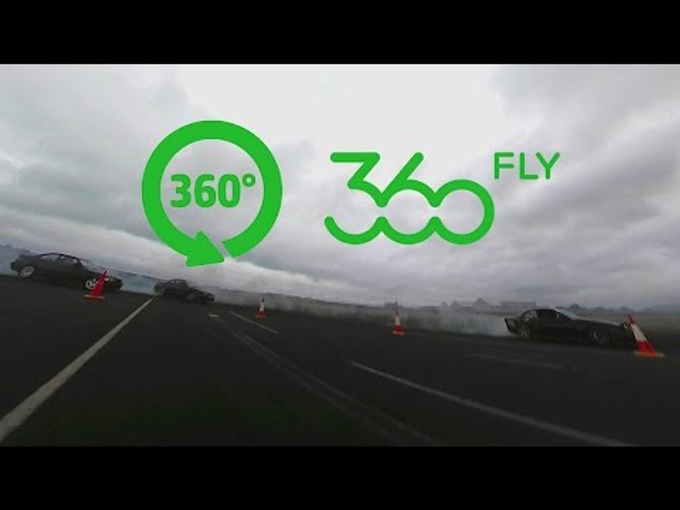 Drifting action in 360 degrees - Isle of Man - 360Fly 4k!