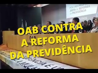 Advogadas e advogados da OAB contra a reforma da Previdência