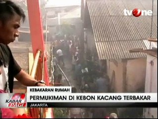 Kebakaran di Kebon Kacang, Puluhan Mobil Damkar Diturunkan