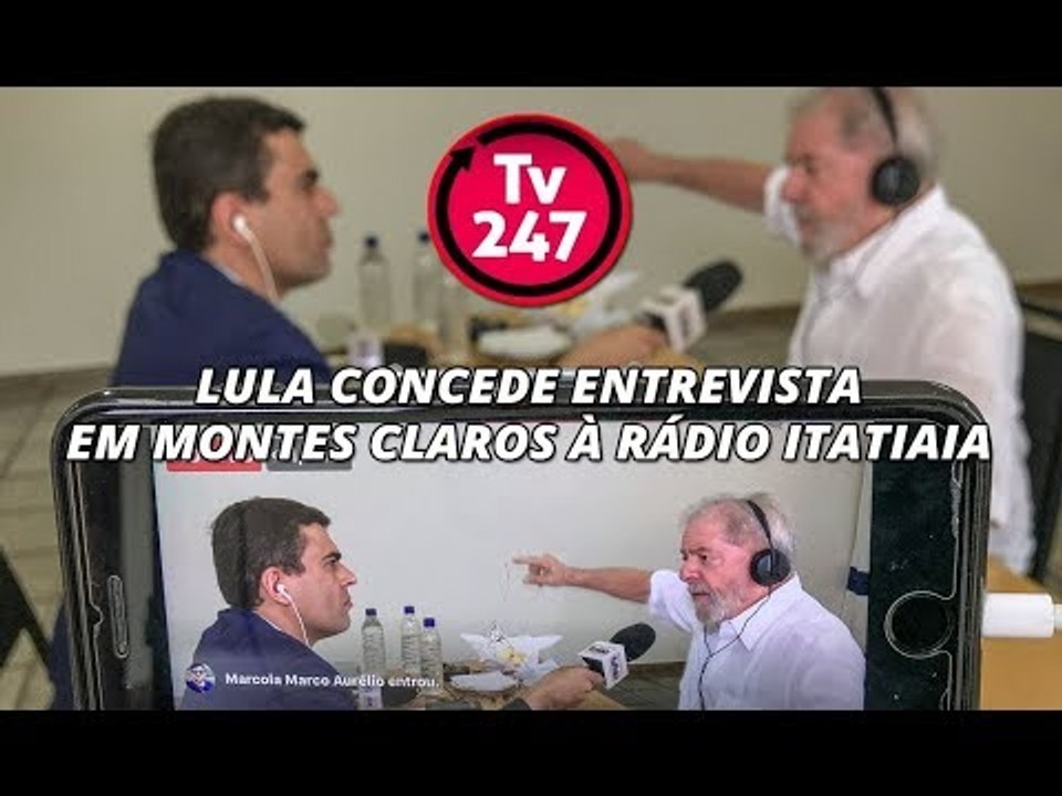 Lula concede entrevista em Montes Claros à rádio Itatiaia