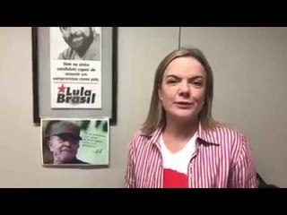 Gleisi alerta para mentiras da mídia e chama o povo para missa em homenagem a Marisa