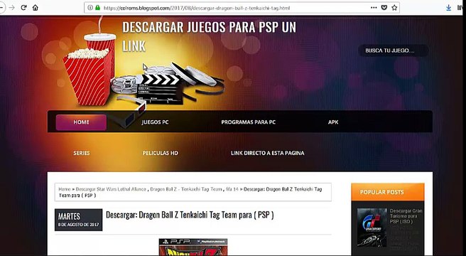 Descargar Dragon Ball Z Tenkaichi Tag Team para ( PSP )