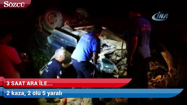 Aynı yolda üç saat ara ile iki kaza, iki öldü