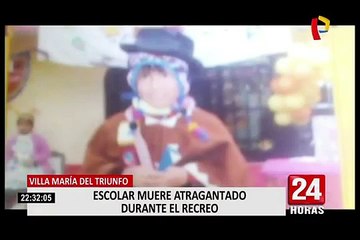 VMT: escolar falleció atragantado al interior de su colegio