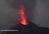 Lava Seen Spurting From Indonesian Volcano Short Distance From Danger Zone