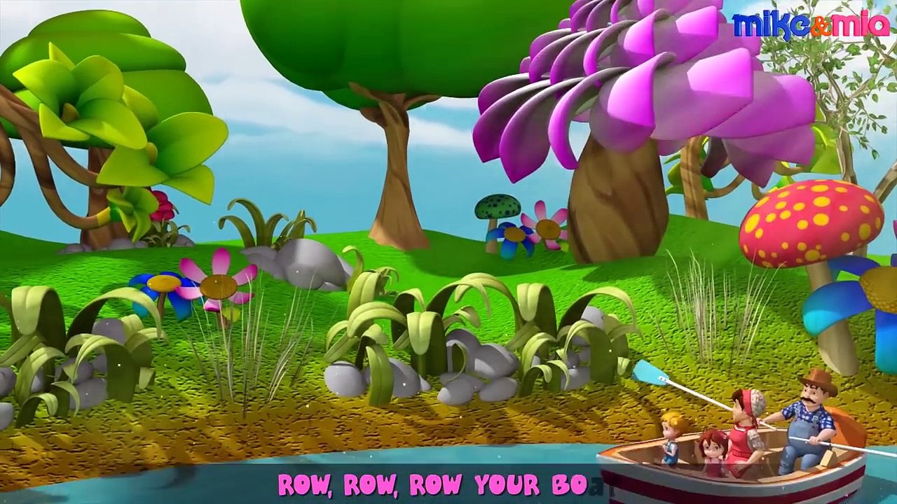 Row Row Row Your Boat Nursery Rhymes Songs for Kids | 3D Animation English Nursery Rhymes Songs for Children by HD Nursery Rhymes