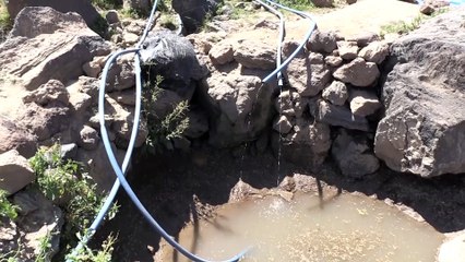 Göçerler hayvanlarının su sorununu karla çözüyor - BİTLİS