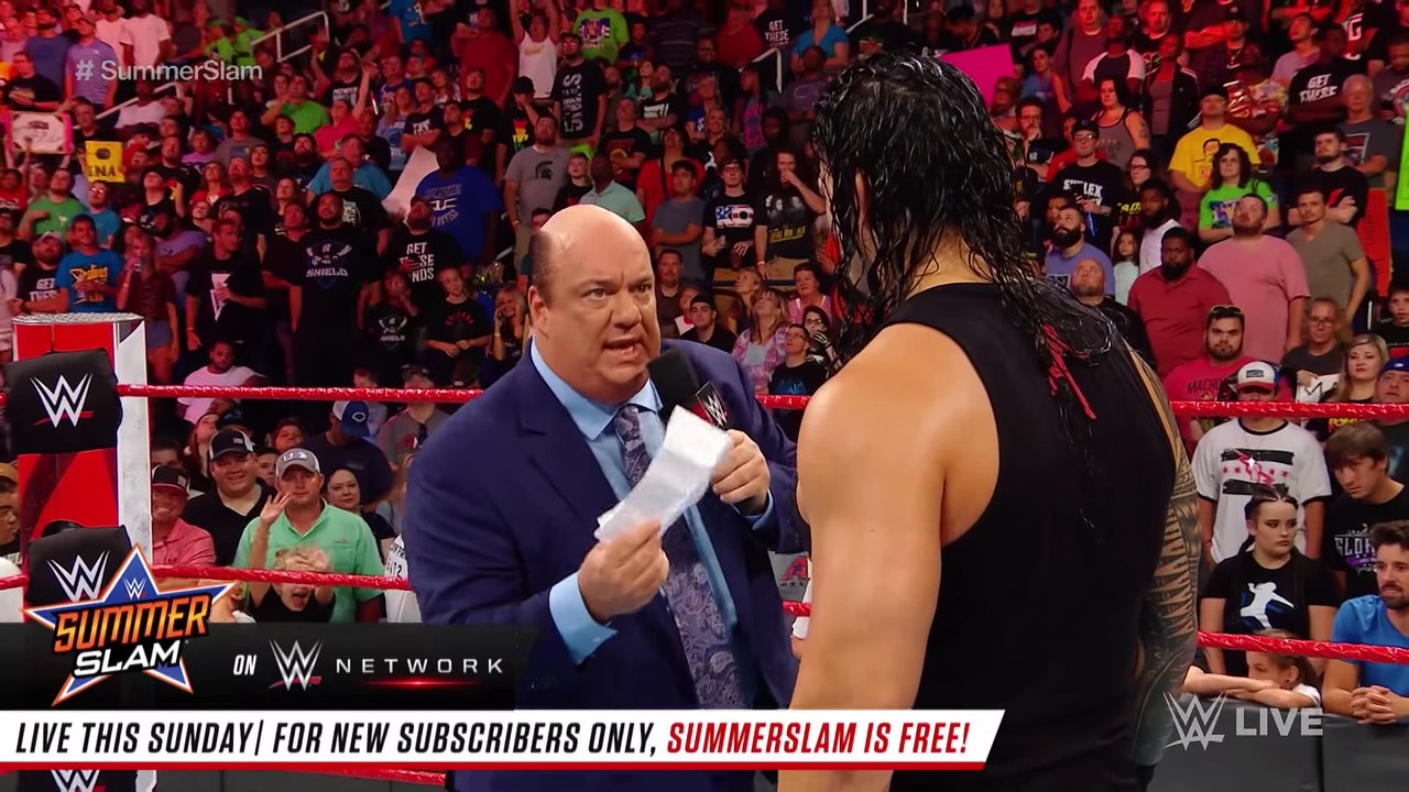 WWE -  Paul Heyman and Brock Lesnar ambush Roman Reigns