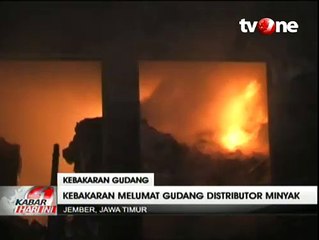 Pabrik Distributor Minyak Goreng di Jember Ludes Terbakar