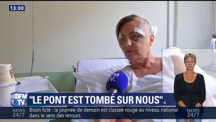 "Le pont est tombé sur nous. Je me suis réveillée bloquée sous les gravas", raconte cette rescapée du drame de Gênes