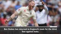 Stokes returns to England starting XI against India