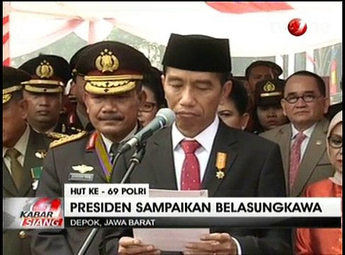 Jokowi Pimpin Upacara HUT Polri di Mako Brimob