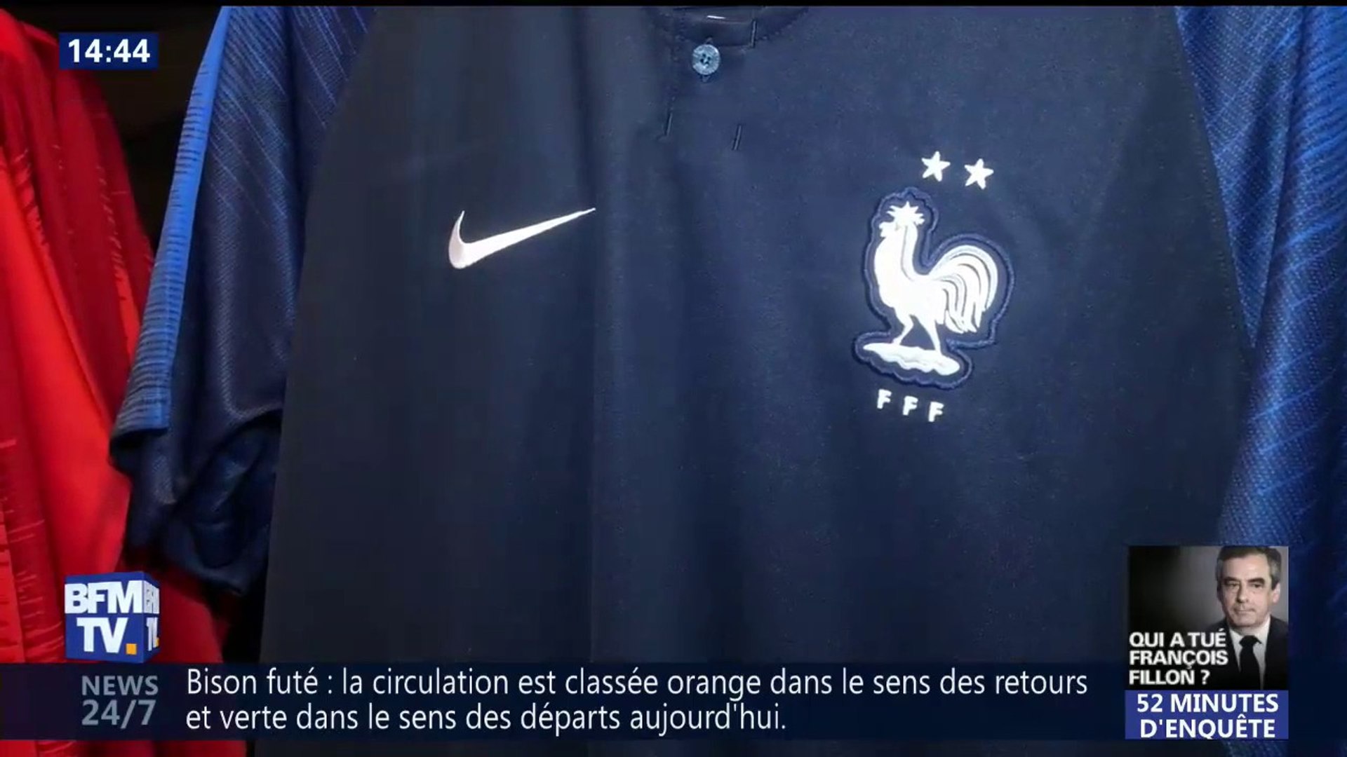Il est enfin là ! Le maillot aux deux étoiles est arrivé au siège de la FFF  à Paris - Vidéo Dailymotion