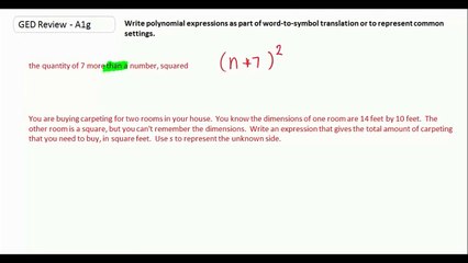 GED Study Guide Math  Solving Linear Expressions Part 7