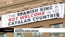 Watch: Protesters object to Spanish King's Barcelona visit