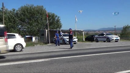 Jandarmadan drone ile trafik uygulaması