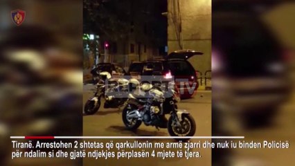 Me Tuareg dhe armë , i ikin policisë dhe përplasin 4 makina, policia arreston të 'fortët' në Tiranë