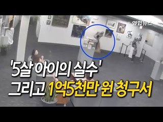 [현장] "1억5천만원 물어내라고?"…5살 아들이 조형물 파손, 부모 책임?  / 연합뉴스 (Yonhapnews)
