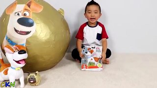 The Secret Life Of Pets Giant Golden Toys Surprise Egg Opening Fun With Ckn Toys