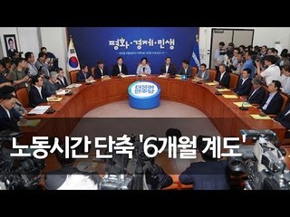 당정청 "노동시간 단축 법시행 관련, 6개월간 처벌 유예" / 연합뉴스 (Yonhapnews)