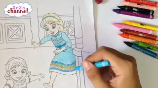 Bé tô màu công chúa Elsa và Anna Nữ hoàng băng giá (Frozen) Trò chơi sáng tạo