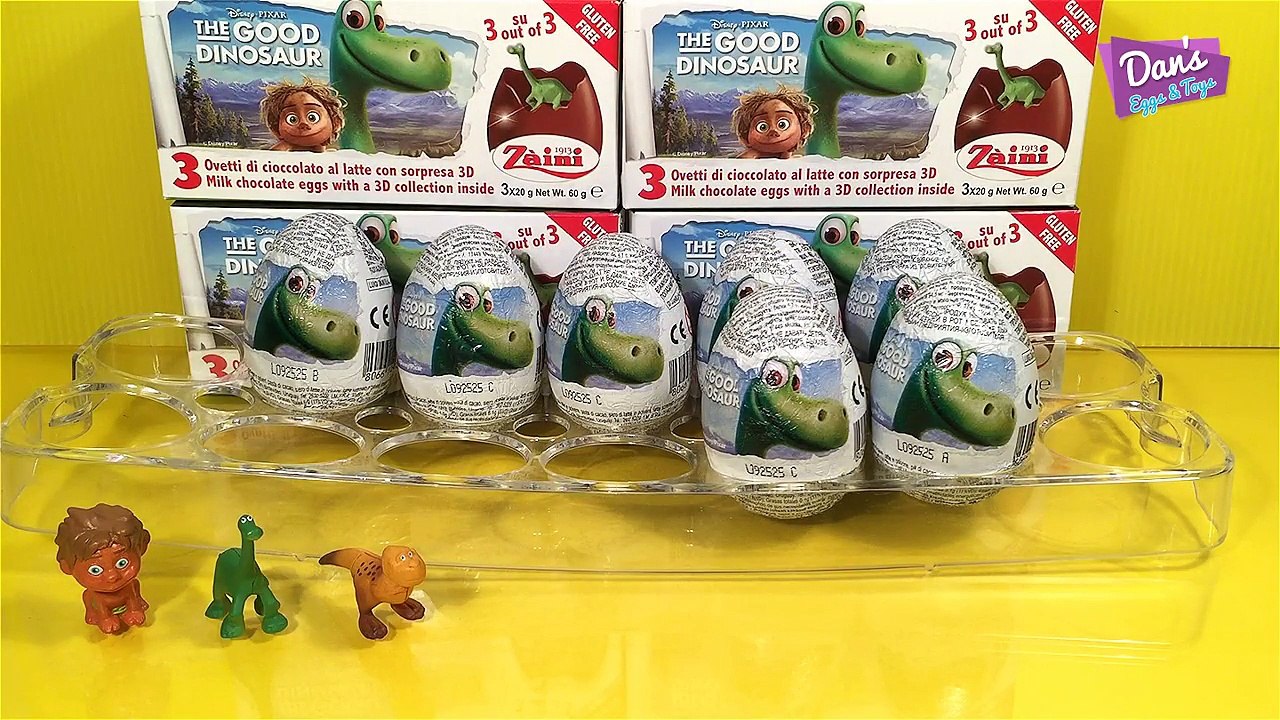 12 THE GOOD DINOSAUR Surprise Eggs with Toys Disney Pixar Movie SPOT ...