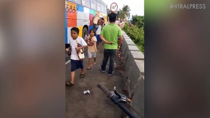 Locals Grab Brandy After Lorry Spilled Load