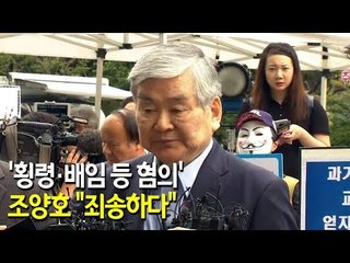 조양호 "검찰 조사에 성실히 응하겠다…죄송하다"  / 연합뉴스 (Yonhapnews)