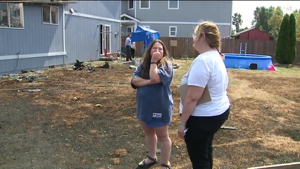 Brush Fire Damages Homes in Washington State