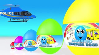 Police Cars for Kids Collection ★Learning Videos & Nursery Rhymes ★ Surprise Eggs & Police