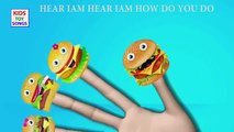 The Burger Finger Family Cartoon Nursery Rhyme | Burger Cartoon Daddy Finger Songs For Chi