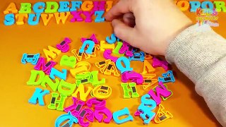Learn a Word with Plastic Magnetic Letters | English Alphabet and Colors for Preschoolers
