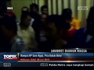 Download Video: Jambret HP Guru Ngaji, Seorang Pria Dihajar Massa