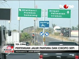 Pertemuan Jalur Pantura dan Tol Cipali Masih Sepi Kendaraan