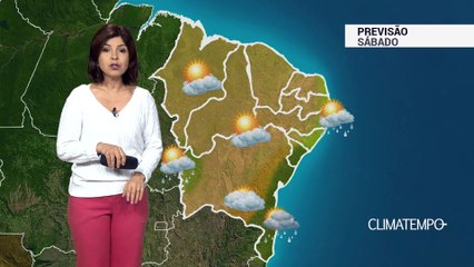 Previsão Nordeste – Tempo instável no litoral da BA e SE