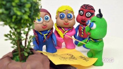 Yellow Baby -In- RAINBOW FASHION STYLE - Play Doh Kids Stop Motion Video #81