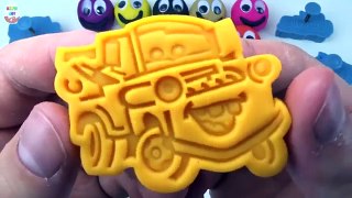Learning Colours for kids Play Dough Smiley McQueen Cars 2 Molds Fun & Creative for Childr