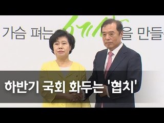 김병준 비대위원장, 평화당 조배숙 대표 예방…"협치해야" / 연합뉴스 (Yonhapnews)