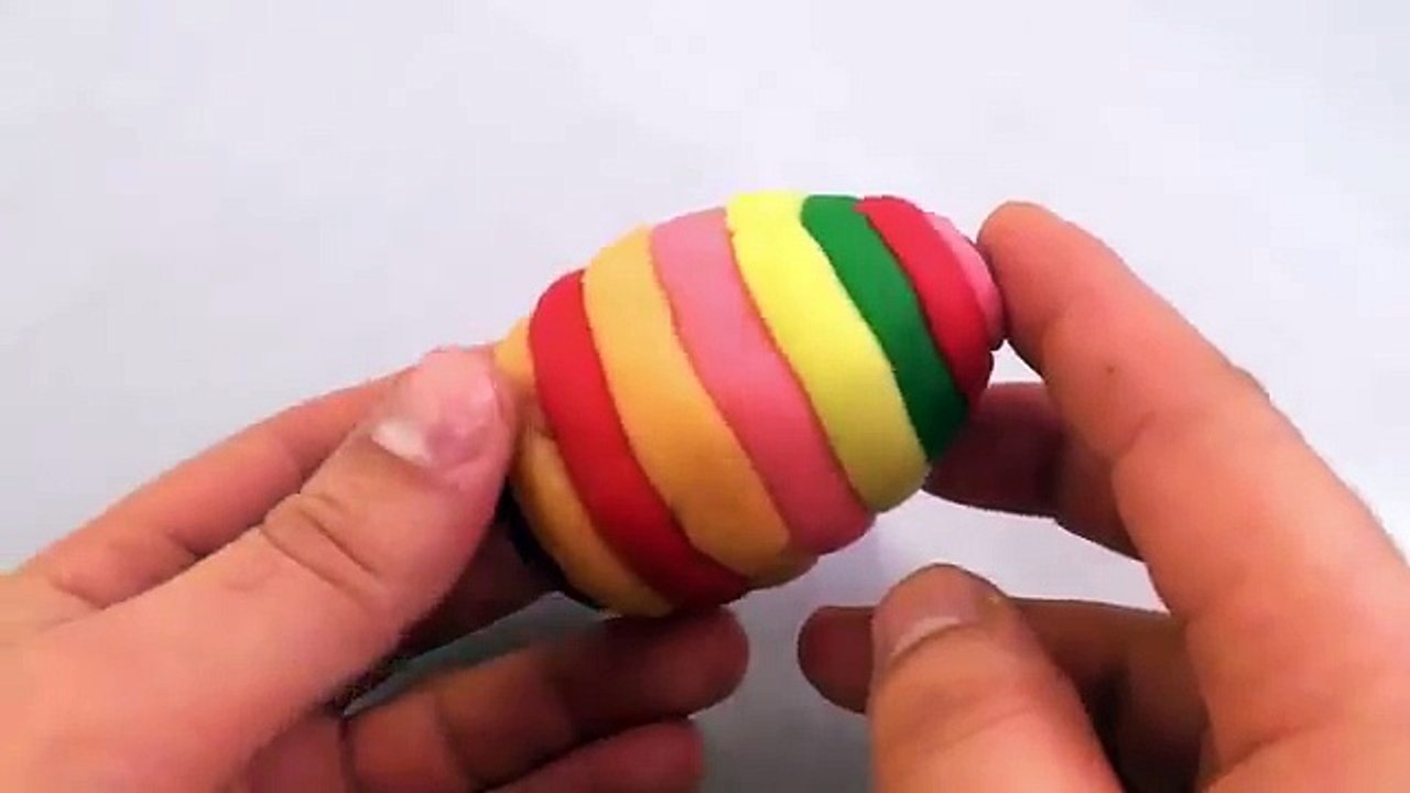 Play Doh Colored Eggs Plastilina Egg Frozen HELLO KITTY,Spiderman,sponge bob بالعربية